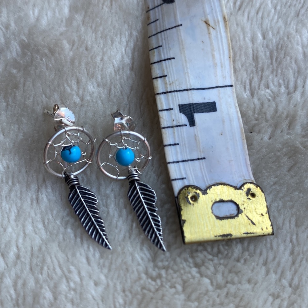 Sterling Silver Dream Catcher Earrings - Picture 4 of 4